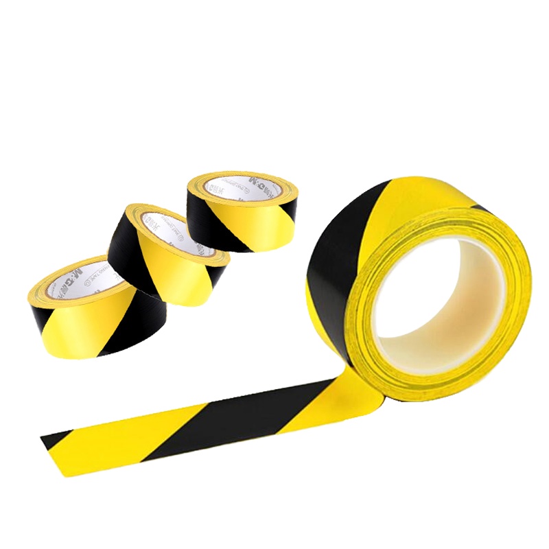 晨光AJD95749警示胶带1卷 48*20黄黑地标胶带斑马线地面pvc警戒隔离线彩色划线地板胶带