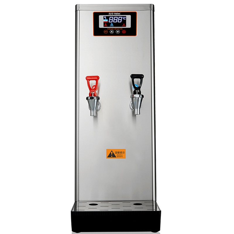 耐雪Naixer 45L/h步进式开水机冷热双头电水壶商用吧台立式饮水机20L容量国产温控器全自动电热开水器304不锈钢