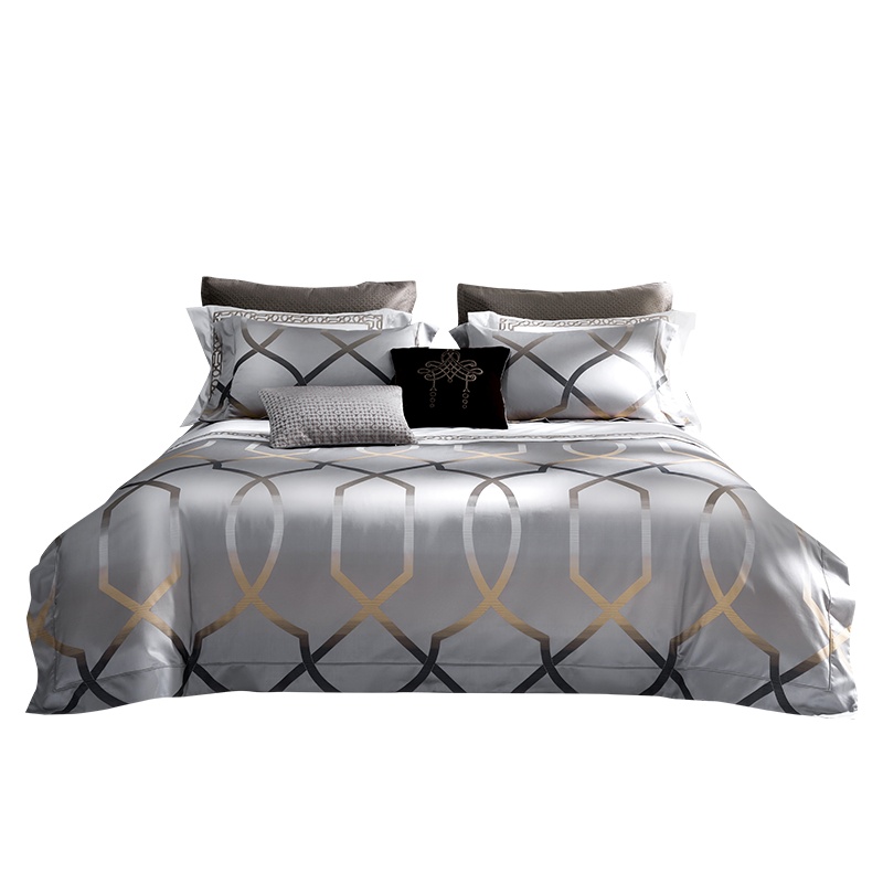 婵思 120支色织大提花四件套 琥珀咖啡