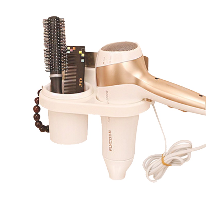 双吸盘电吹风机架子 卫生间浴室置物架 吸盘壁挂风筒架多功能 免打孔 浴室置物架洗手间收纳壁挂风筒架子