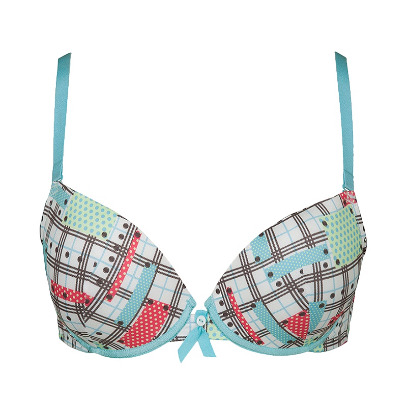 BLOSS/古今花小胸光面薄款深V清新聚拢少女文内衣女 0FS66