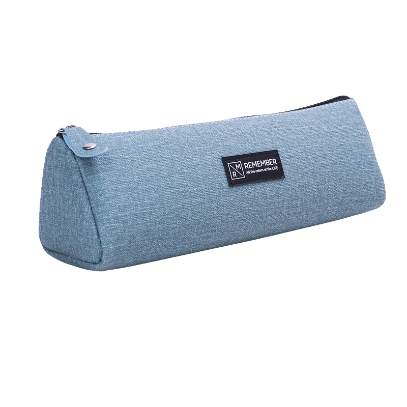 得力笔袋大容量男帆布韩国简约纯色女可爱创意高中初中小大学生铅笔盒防水耐用铅笔袋66783LV