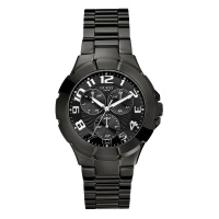 盖尔斯(GUESS)时尚休闲潮流商务三眼石英男士手表W11010G1