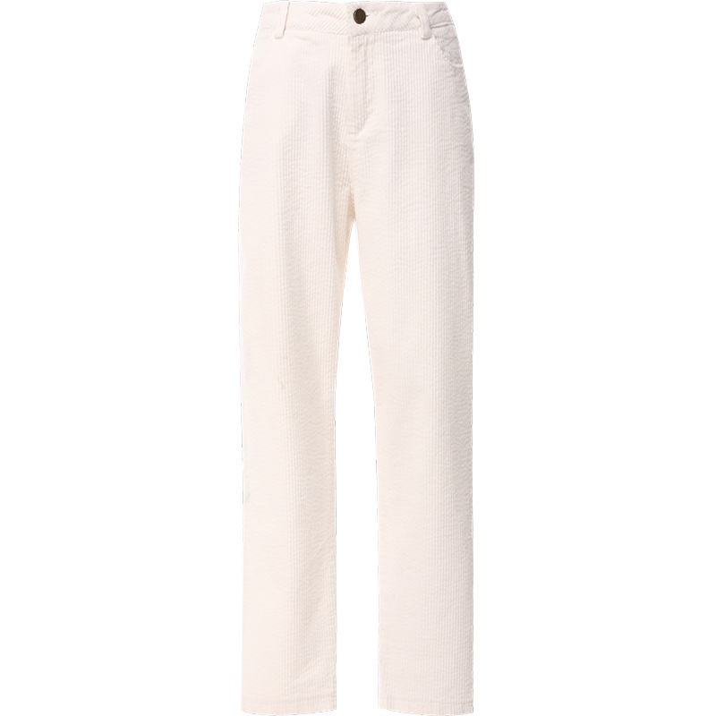 欧昵雪秋冬装灯芯绒加厚休闲裤子女高腰哈伦裤小脚九分裤