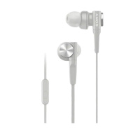 索尼(SONY)MDR-XB55AP 入耳式重低音耳机安卓IOS通用手机耳机线控带麦 手机耳机款乳白色XB55AP