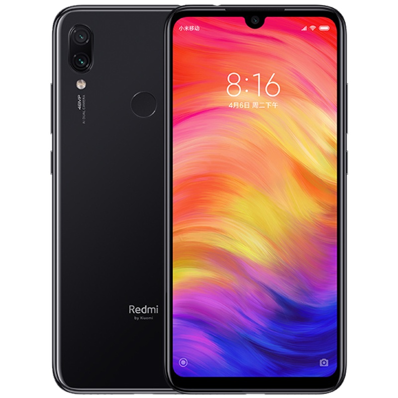 小米（MI）红米 Redmi Note7 幻彩渐变AI双摄 6GB+64GB 亮黑色 全网通4G 双卡双待 水滴全面屏拍照智能手机