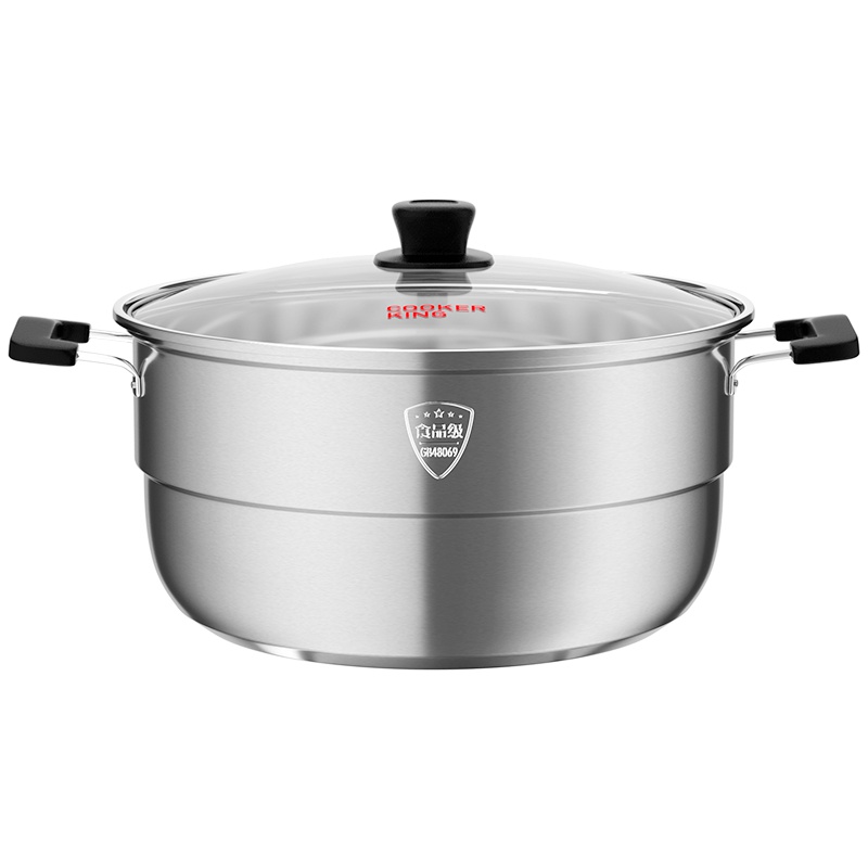 炊大皇(COOKER KING)蒸锅30cm 蒸滋味单层蒸锅 食品级不锈钢大容量蒸煮同步明火电磁炉通用WG16331