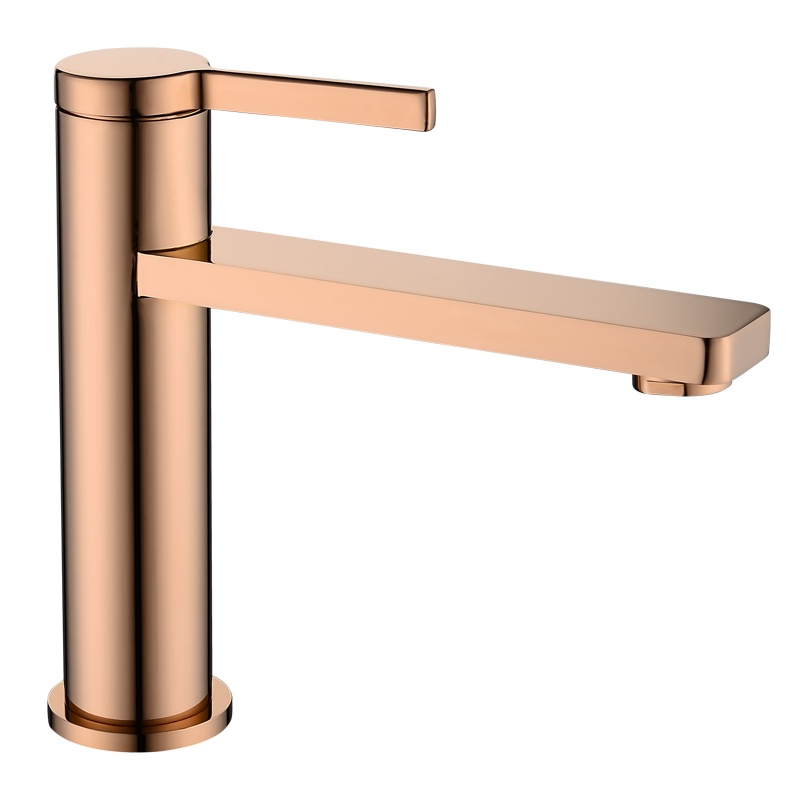 心海伽蓝卫浴脸盆水龙头浴室拉丝金单孔单把冷热进水龙头面盆龙头