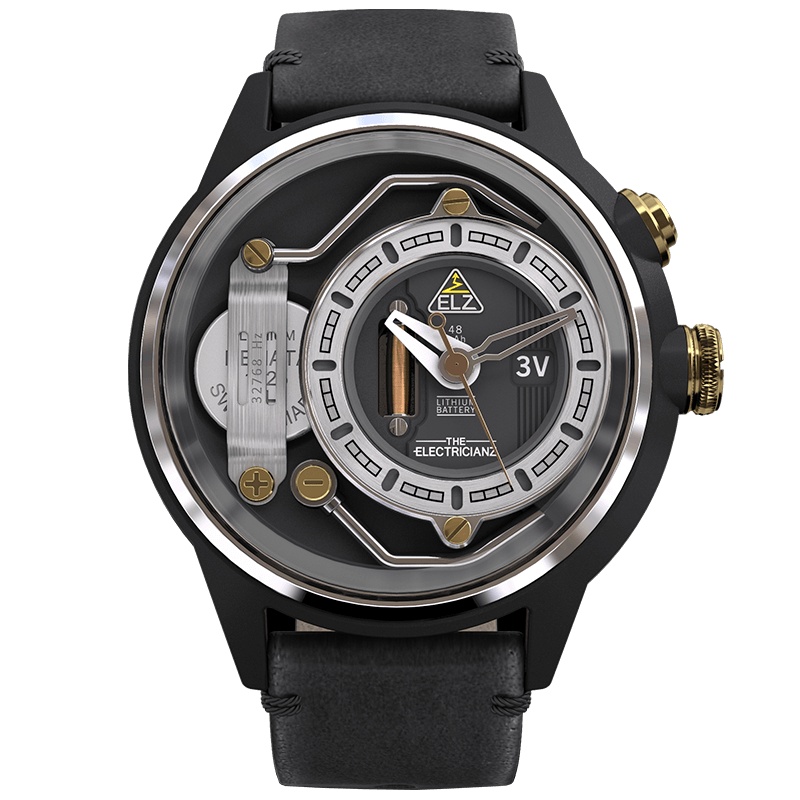 ELZ风靡ins手表 瑞表电工中性夜光NFC小众大表盘石英男士手表A1C/01-ELZ007