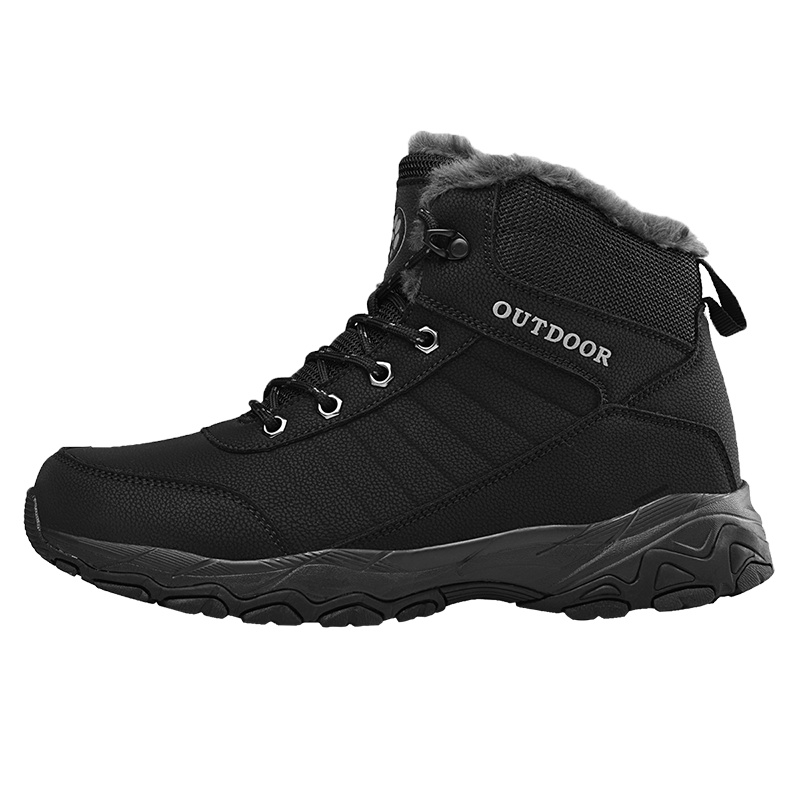 YIBULUOTUO男鞋冬季加绒保暖户外登山鞋工装靴男高帮雪地靴棉鞋棉靴