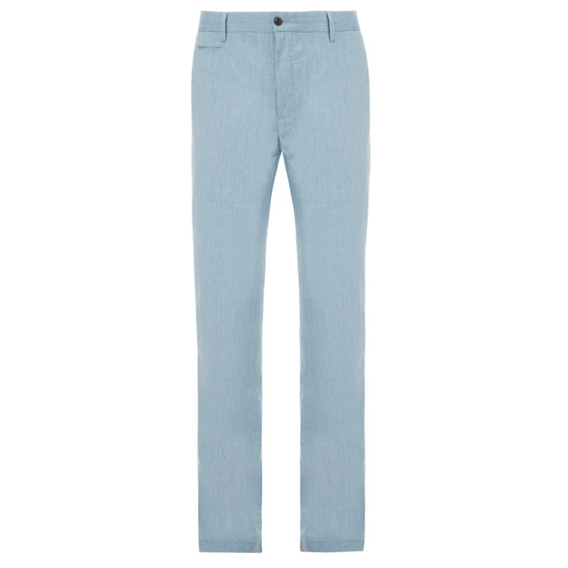 依文男装商务棉亚麻休闲时尚直筒男土休闲裤EB550093