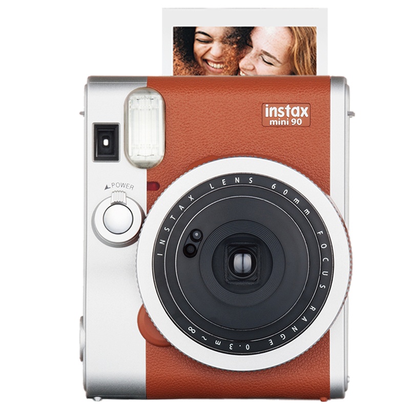 富士(FUJIFILM)INSTAX拍立得 相机 一次成像 胶片相机 mini90银棕色 套餐三(含50张相纸)