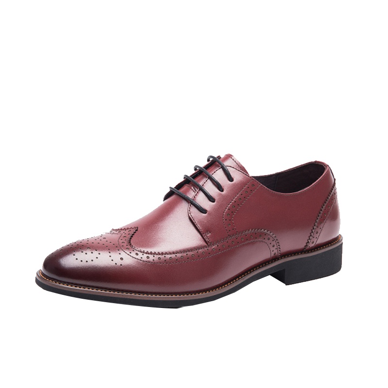 奥康(AOKANG)男鞋布洛克雕花皮鞋商务正装英伦橡胶底青年男鞋