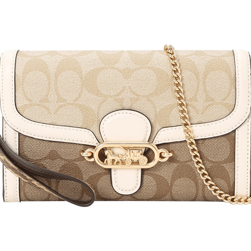 COACH蔻驰女包 WOC 马车标织物 链条包 斜挎包 F2939