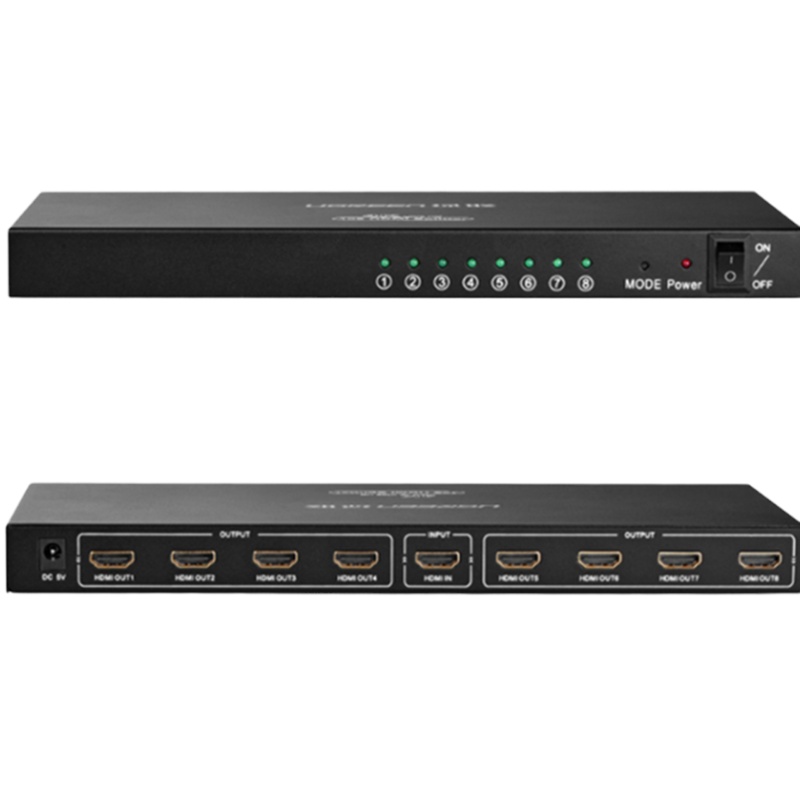 绿联 CZ 40203 hdmi8口高清分配器 1进8出4K 投影仪电脑电视机分频器