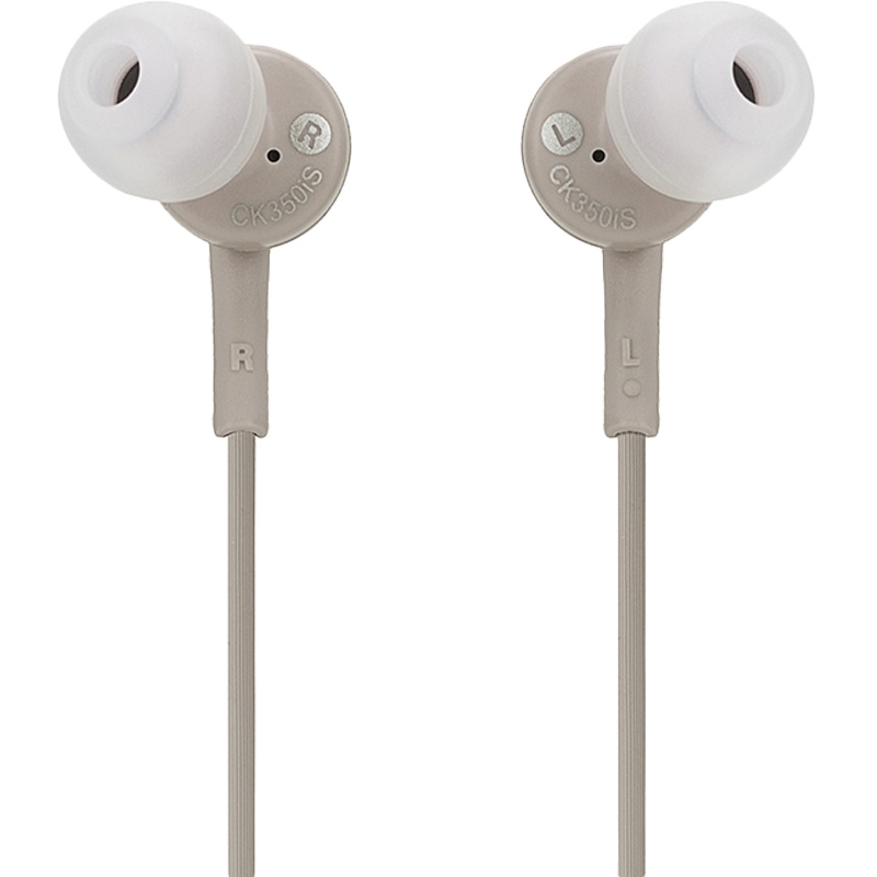 铁三角(audio-technica)ATH-CK350iS 立体声运动入耳式有线耳机 米色