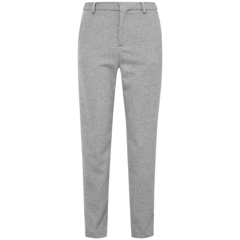 [2件2折价:73]羊毛MECITY女装女士时尚流行黑色西裤商务百搭直筒裤休闲裤女