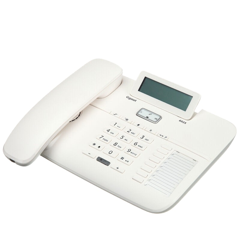 集怡嘉(Gigaset) 6025 固话座机固定电话家用有线来电显示免提电话机 白色