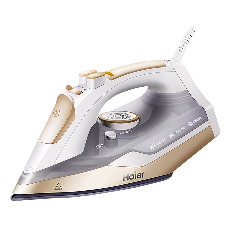 海尔(Haier)电熨斗烫斗家用小型水蒸汽手持烫衣服平烫干湿两用熨烫机HY-Y2028G