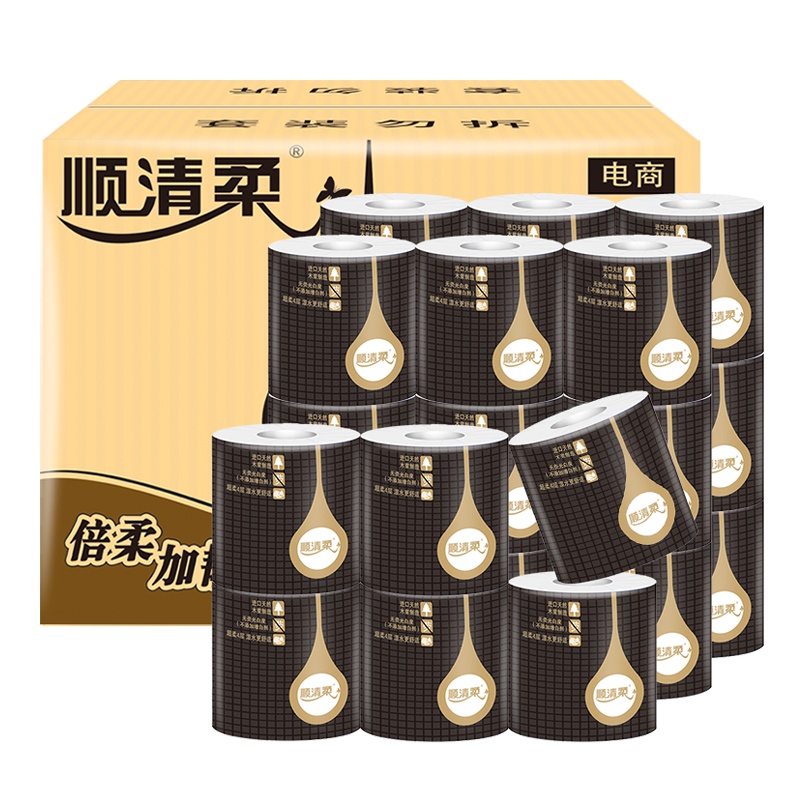 顺清柔 卷纸纯净150g有芯*24卷卫生纸纸巾(整箱销售)