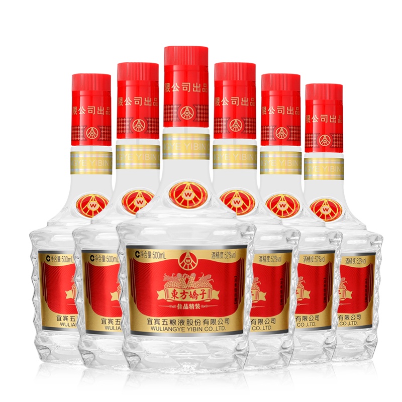 五粮液股份公司 东方娇子 佳品精装 52度 500ml*6瓶 箱装 浓香型白酒