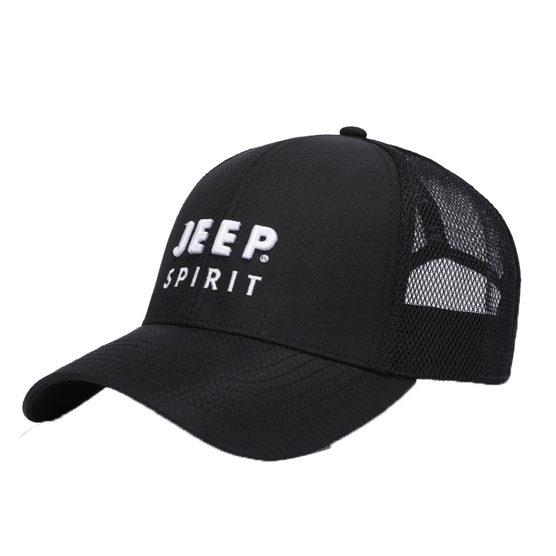 JEEP吉普棒球帽男士帽子夏季户外防晒鸭舌帽速干薄款网眼休闲军帽