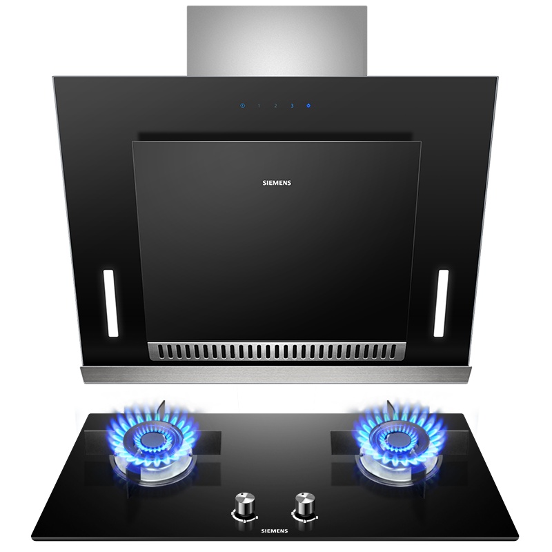 西门子(SIEMENS)17.5立方侧吸式油烟机燃气灶烟灶套餐LS66AA850W+ER7EA23SMP 天燃气