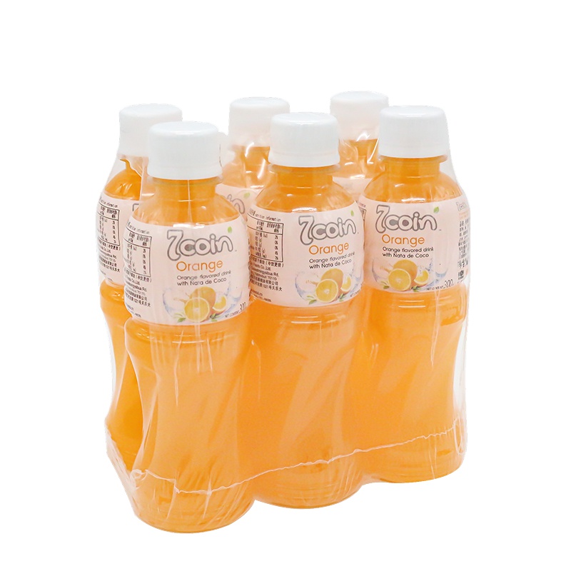 七咔呢(7coin) 橙汁饮料 含椰果 300ml*6支 泰国进口饮料