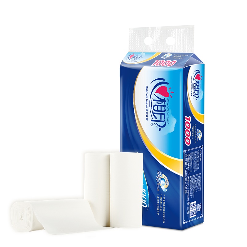 心相印心柔系列卷纸3层/4层100克10卷单提装无芯卷纸卫生纸厕纸餐巾纸家用实惠(新老包装随机发货)