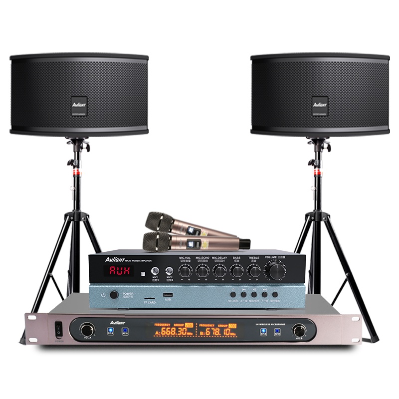 爱浪(AvliGHT)MK60-06家庭家用KTV套装专业K歌音响客厅会议带功放无线话筒