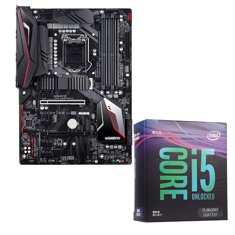 技嘉Z390 GAMING X主板套装+i5 9600KF CPU处理器