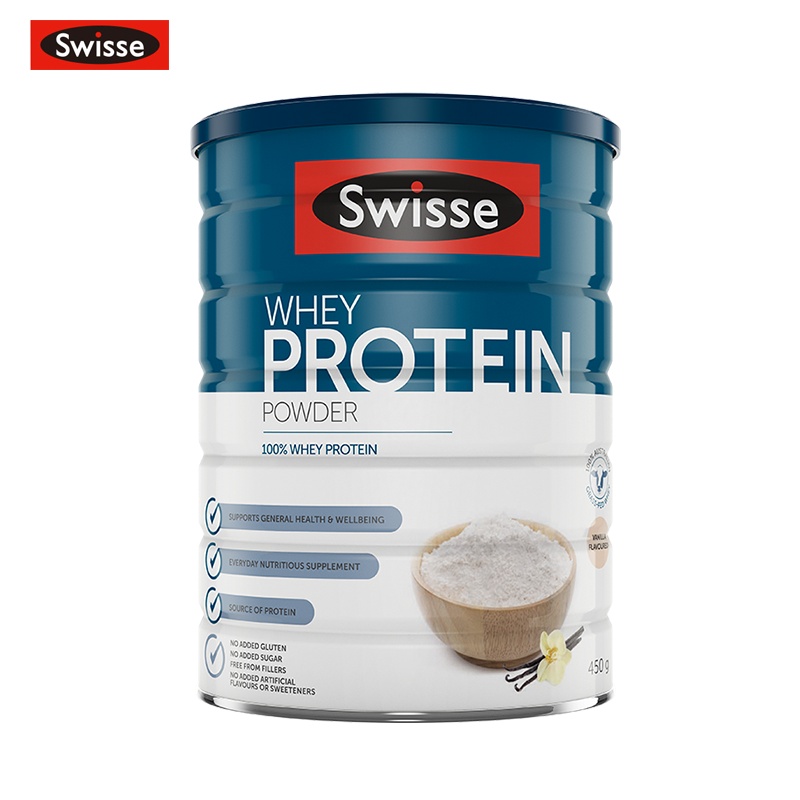 Swisse斯维诗蛋白粉 热巴同款 补充蛋白质 乳清蛋白粉 补充营养 香草味 450g 健身营养粉 澳洲进口