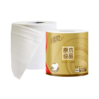 清风 卷纸 原木纯品金装压花系列 4层160克27卷卫生纸 擦手纸 有芯卷筒纸巾