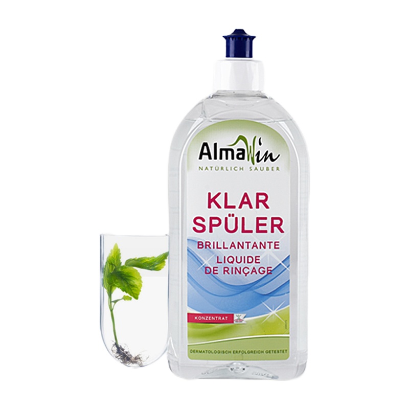 Almawin 德国进口亮碟剂天然有机产品 西门子老板方太美的洗碗机专用洗涤剂 漂洗剂 500nl
