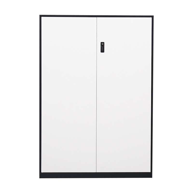 震海 文件柜矮柜办公柜档案资料柜黑套白 密码锁钢制加厚办公室储物柜 家用鞋柜