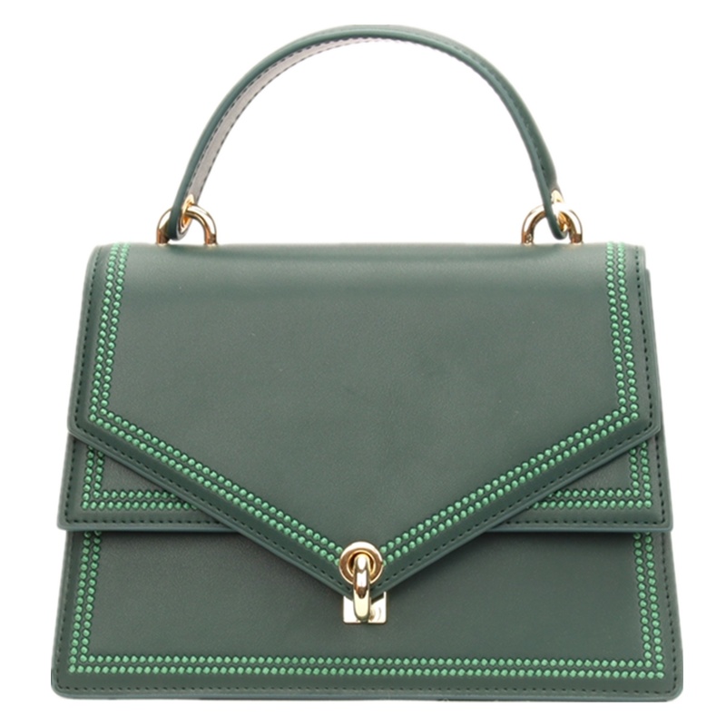 Celie Kalira包包女单肩包新款欧美时尚斜挎链条黑色真牛皮肩带中号女士手提包9621