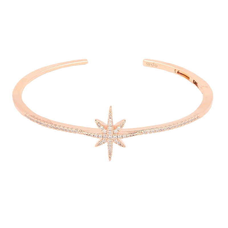 apm MONACO经典镶晶钻流星925银手镯女士时尚腕饰开口手环奢华贵族首饰AB3283OX RB3283OX