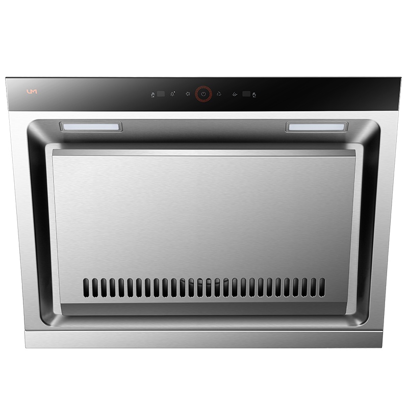 优盟(UM)C112A侧吸式抽油烟机家用20立方大吸力不锈钢机身体感触控单机抽吸油烟机套装