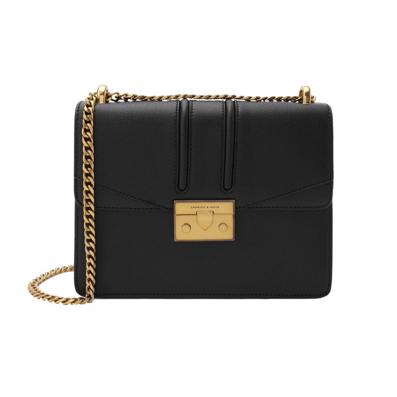 CHARLES&KEITH 小CK秋季新品 女士金属锁扣链条小方包 CK2-21200009-5