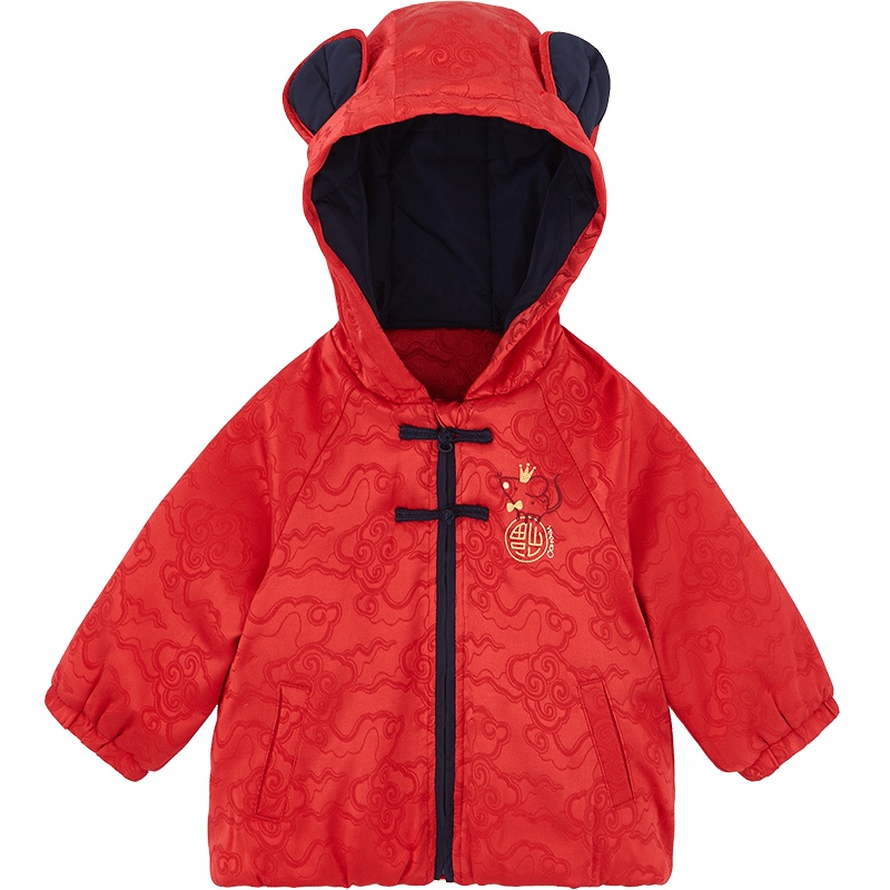 英氏男女宝宝保暖长帽外套新年系列秋冬新款 11093375