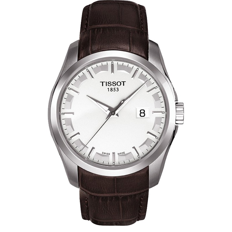天梭 (TISSOT) 库图系列 休闲 时尚 皮带 钢带 男士 石英表 T035.410.11.051.00