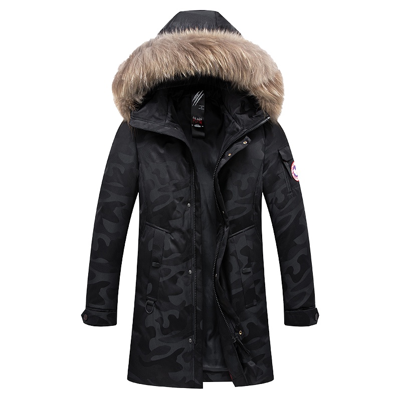 花花公子(PLAYBOY ICON) 男士羽绒服中长款男装商务休闲保暖羽绒外套 88032