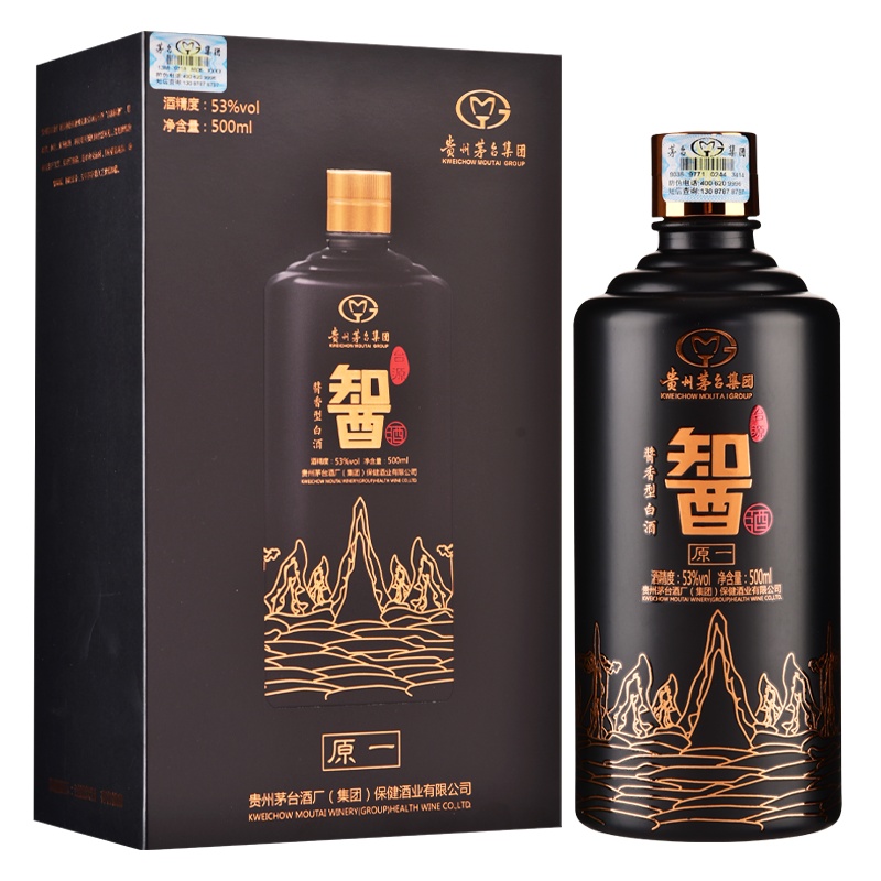 贵州茅台酒厂集团保健酒业有限公司 台源智酒原一 53度酱香型白酒 500mL*1瓶