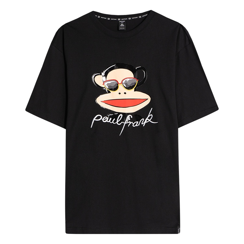 Paul Frank/大嘴猴2019夏季新款T恤男纯棉圆领韩版修身体恤休闲潮
