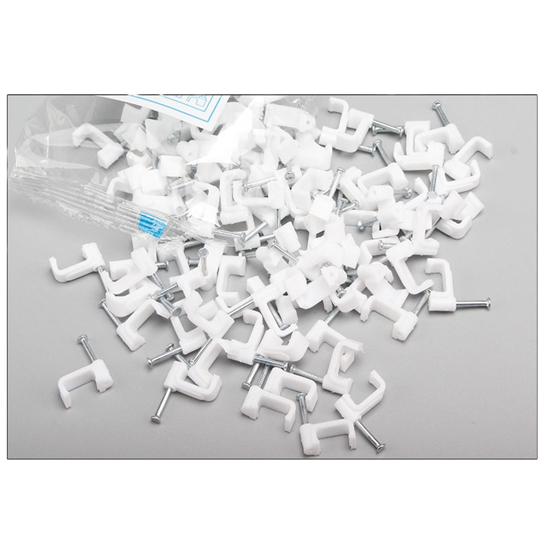 浩酷(HOCO)钢钉线卡 网线卡电线钉子电线卡 白色5号100个/袋 (2袋价格)