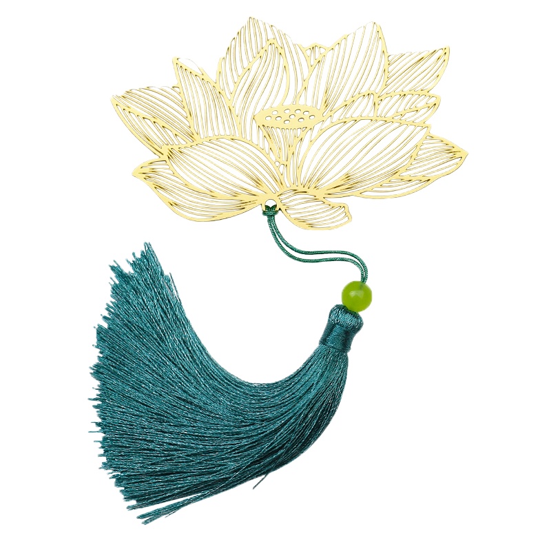 精致镂空创意铜金属叶脉书签故宫文创小礼品纪念品复古典中国风荷花学生用简约精美古风文艺送老师生日