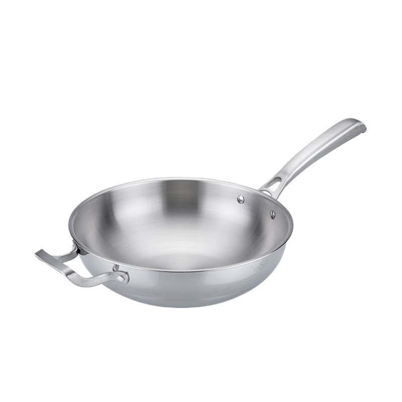 德铂(Debo)施莱德无油烟无涂层炒锅三层底物理不粘锅-DEP-363 单个装