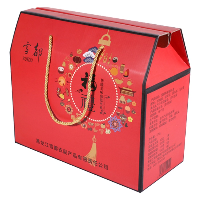 雪都 如意福干货礼盒570克 玉木耳 90g 黑木耳 200g 珍珠菇 130g 银耳花 150g