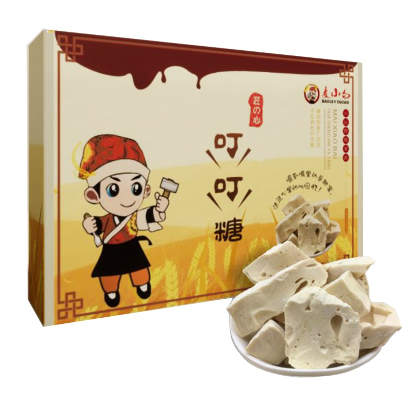 麦小白叮叮糖麦芽糖传统手工麦芽糖童年儿时回忆糖果入口不粘牙