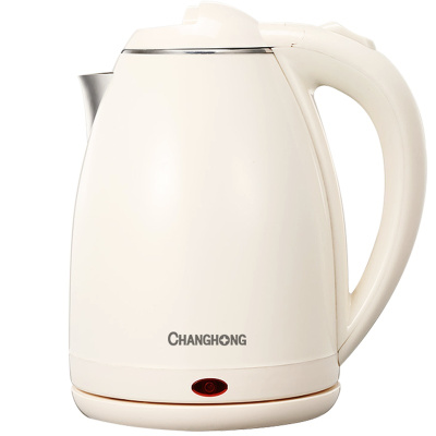 长虹(CHANGHONG) 电水壶家用电热水壶1.8L防干烧3层隔热 304不锈钢烧水壶 奶白色 CSH-18Y28